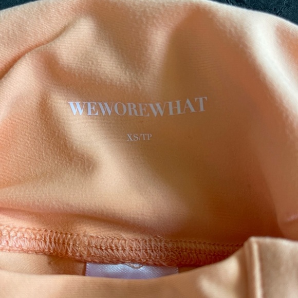 NEW Revolve WeWoreWhat Lace Up Biker Short Orange XS - Picture 7 of 7